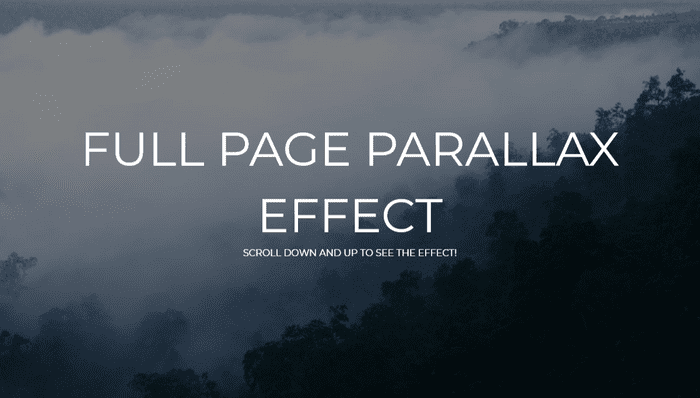 jQuery Parallax - Full Page Parallax Scroll Effect