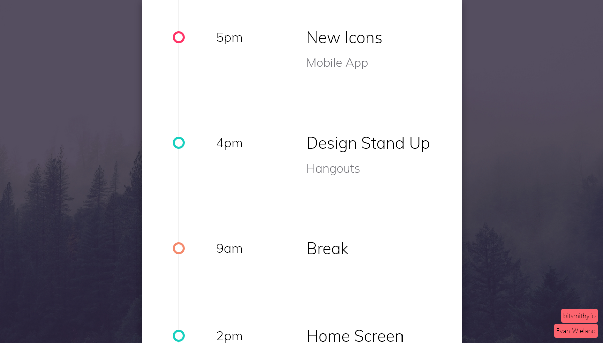 CSS Timelines - Pretty Timeline
