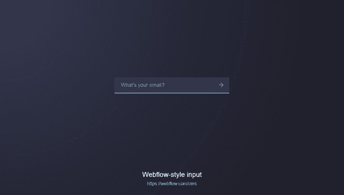JavaScript Input Text - Webflow-style email input