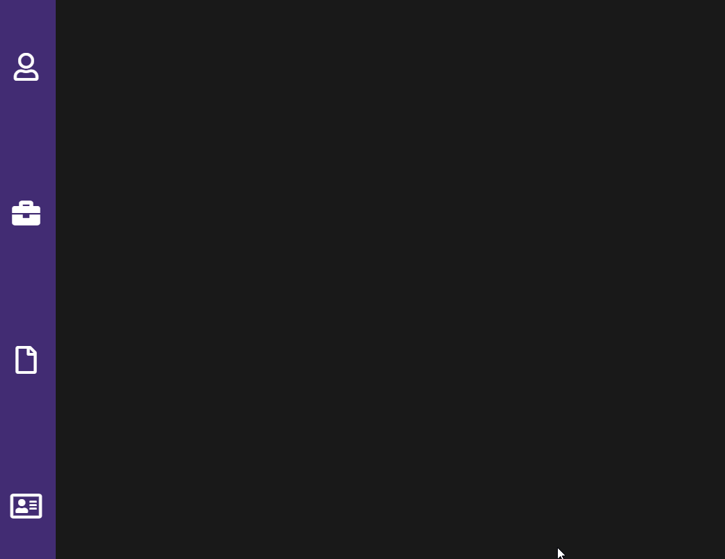 CSS Menu - Pure CSS single page application