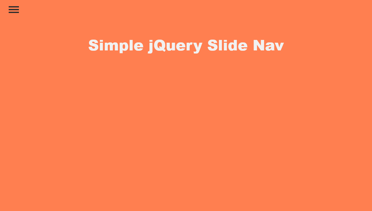 jQuery Sliding Menus - Simple jQuery Slide Menu