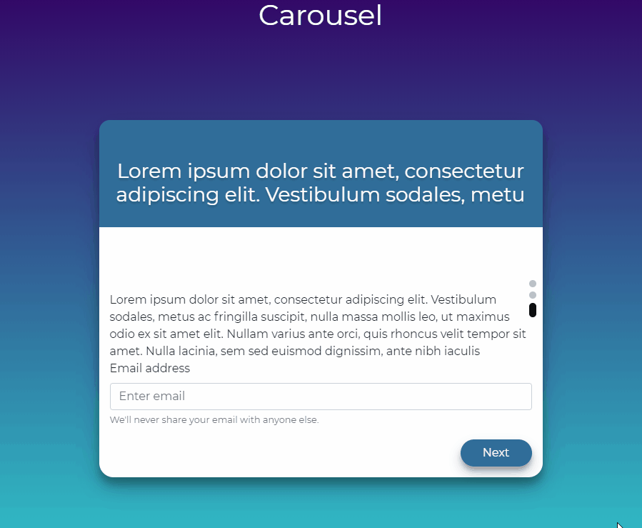 Bootstrap Sliders - Carousel Vertical - Bootstrap 4 