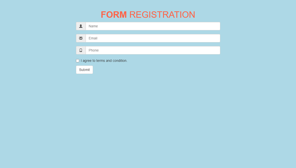 Bootstrap Forms - Bootstrap Form Registration