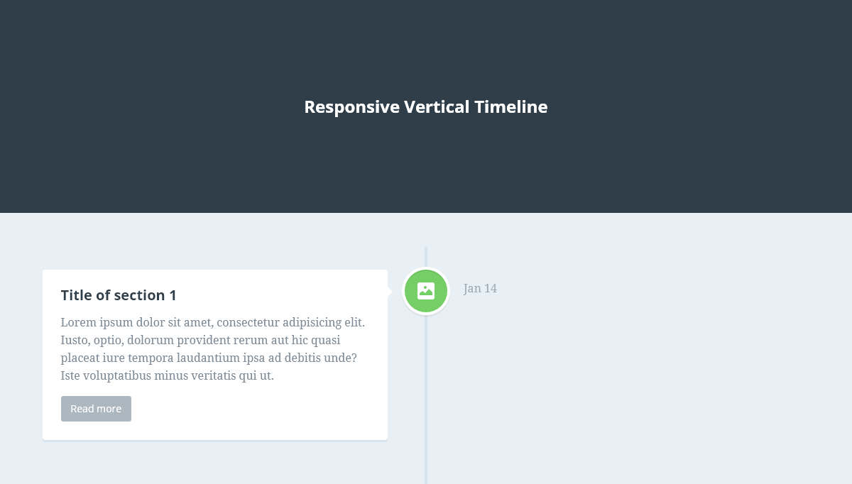 CSS Timelines - Vertical Timeline