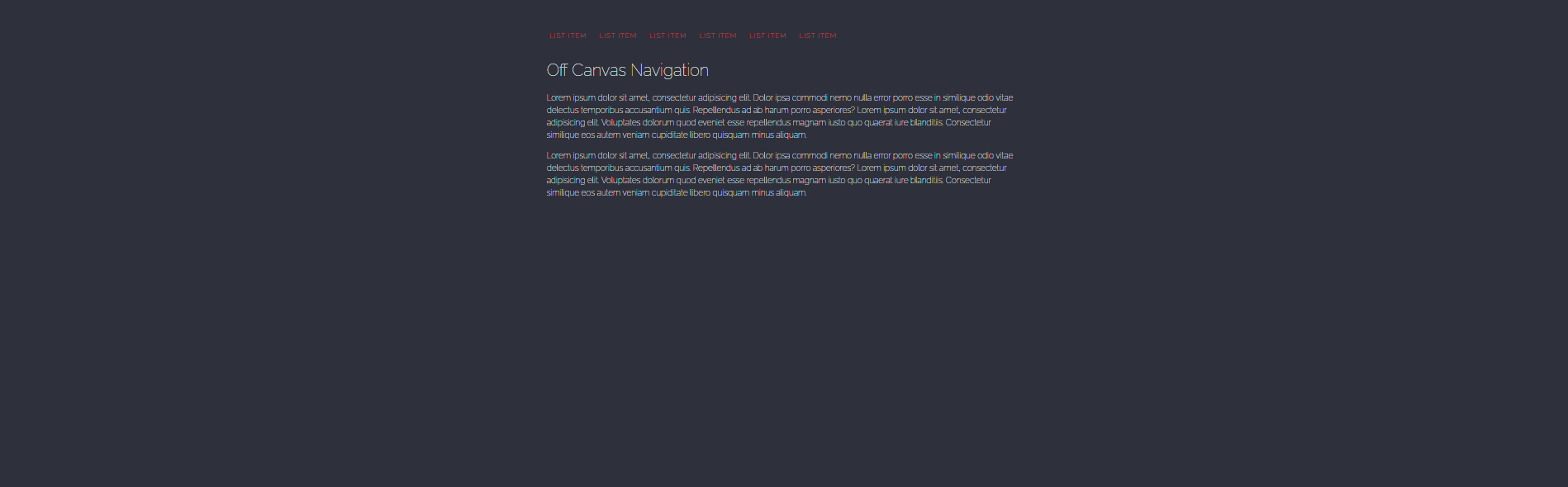 CSS Menu - CSS Off Canvas Menu