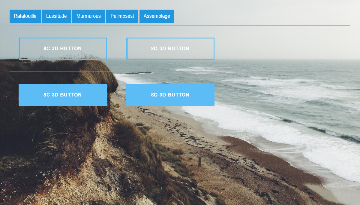 CSS Buttons - 3D Button roll over effect