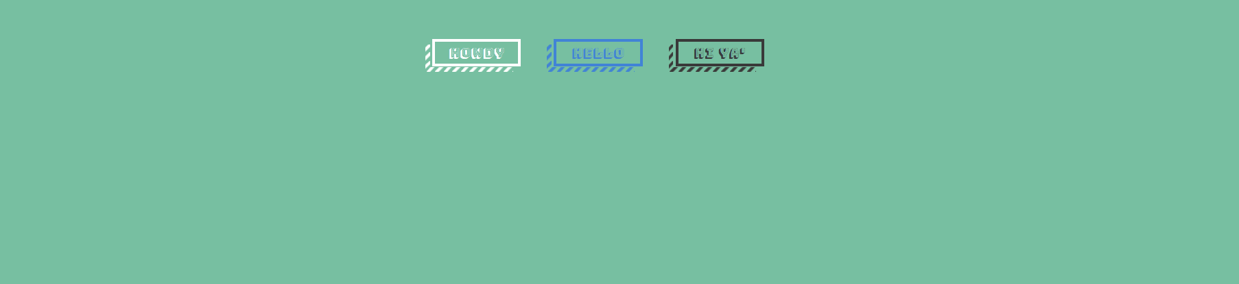 CSS Flat Buttons - Flat Buttons' Psuedo Striped Shadows