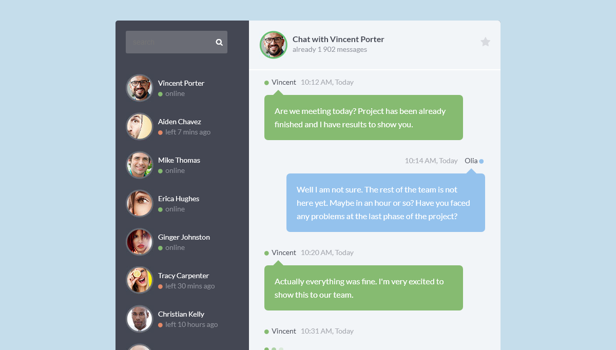 jQuery Input Text - Chat Widget