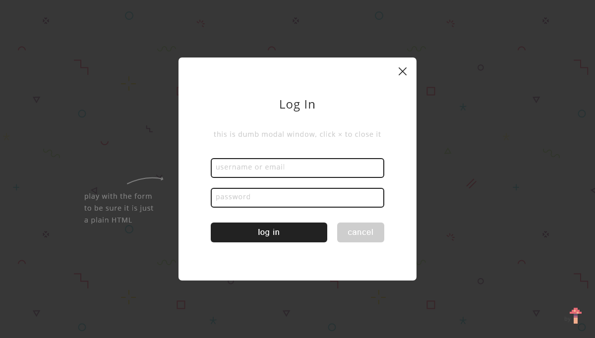 CSS Modal Windows - Modal window destroy concept