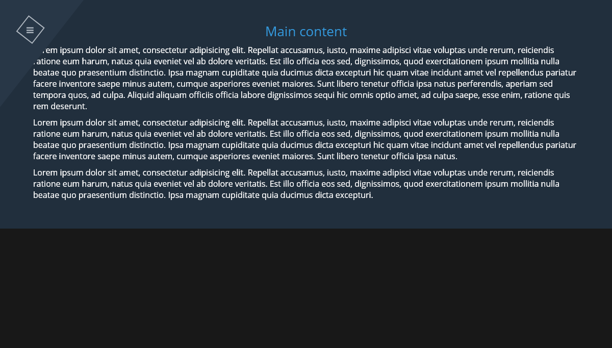 CSS Menu - Off canvas menu