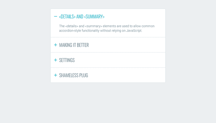 HTML <details> & <summary> with CSS - Gracefully Degrading Details Accordion