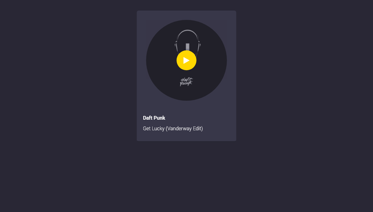 CSS Music Players - Visual Music Player -  UI experiment/concept [WIP]