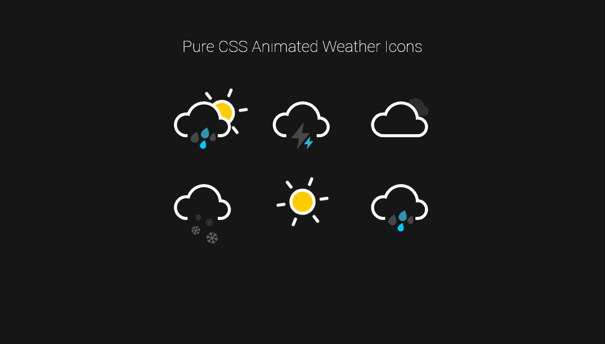 CSS Weather Icons - Pure CSS Animated Weather Icons