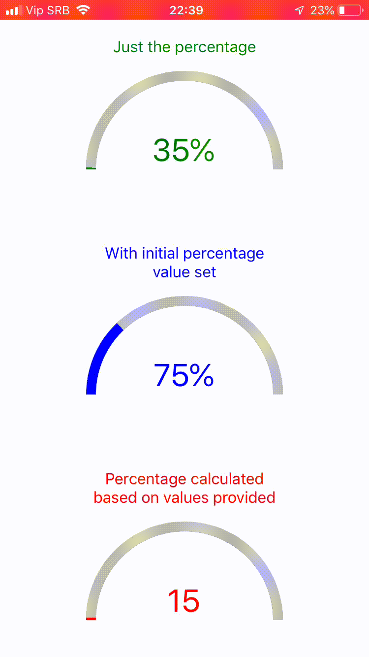 React Progress Bars - React Native Semi Circle Progress