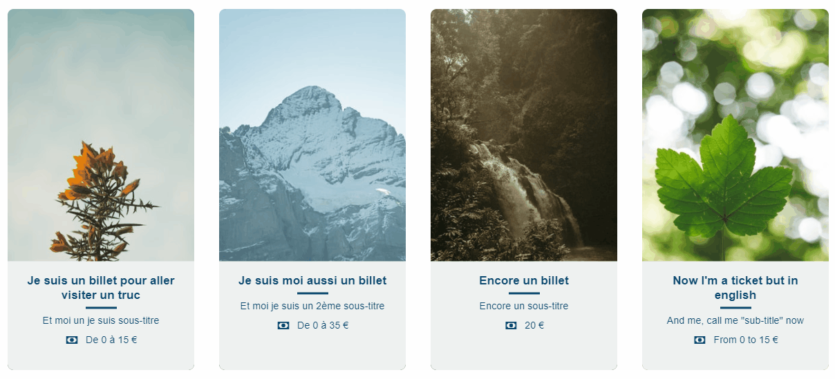 CSS Cards - Ticket cards