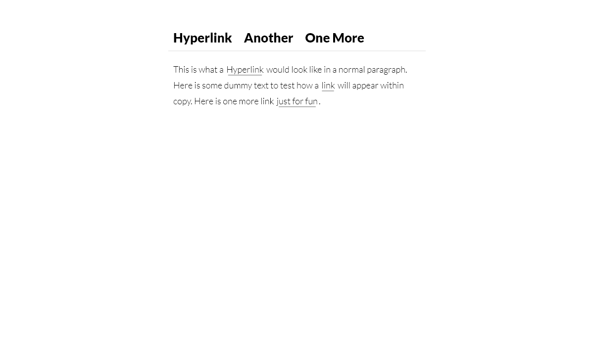 CSS Link Hover Effects - Link Style Tests
