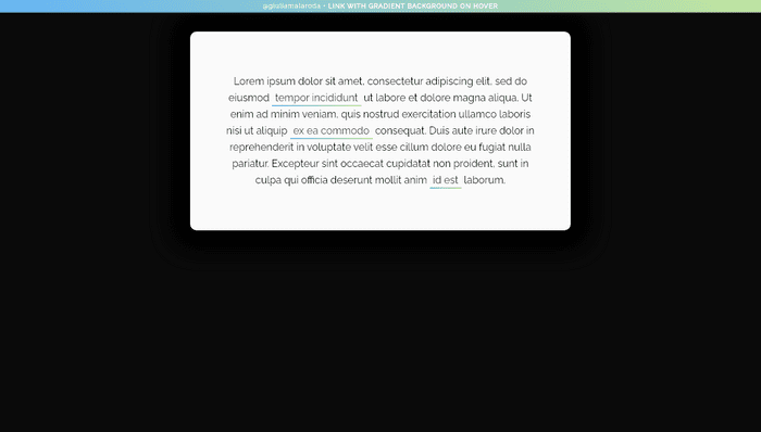 CSS Link Hover Effects - #0001 • Link with gradient background on hover