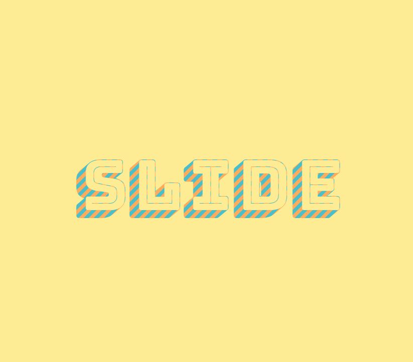 CSS Text Effects - Animating striped text with background clip and gradients.