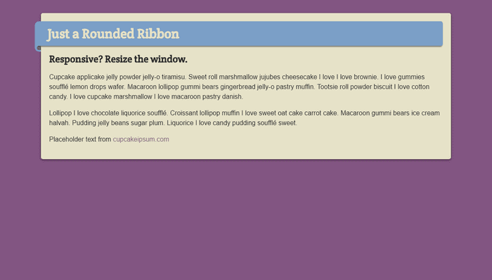 CSS Ribbons - Responsive Rounded Ribbon