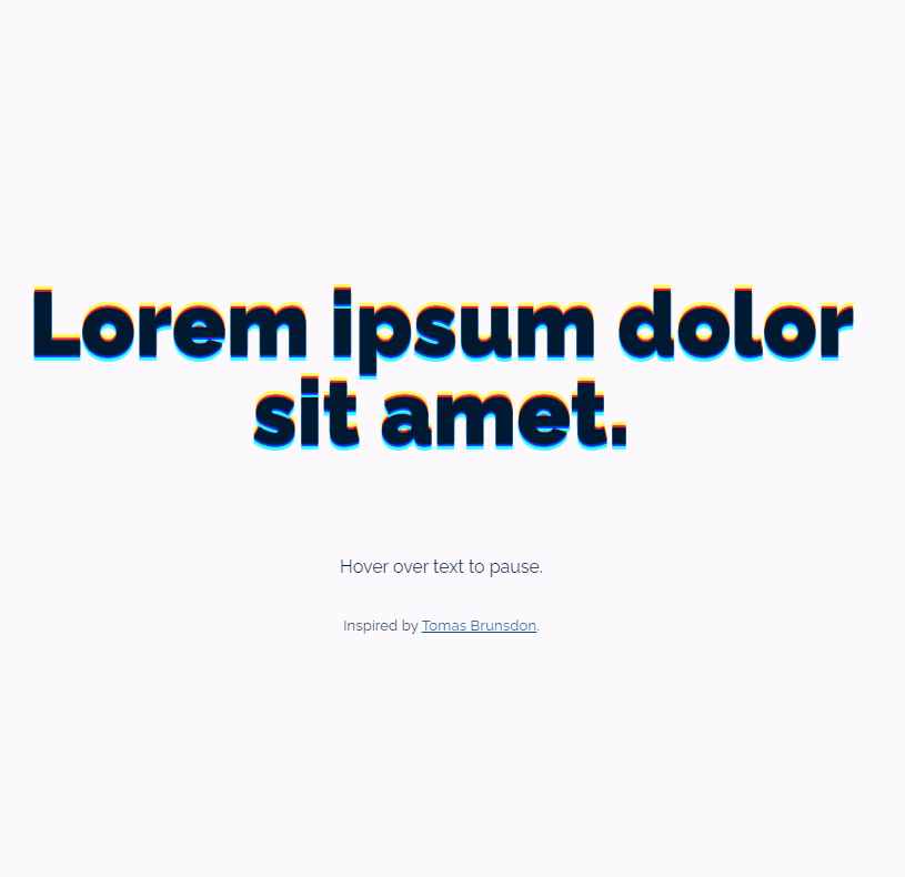 CSS Text Shadow Effects - Animated Text-Shadow