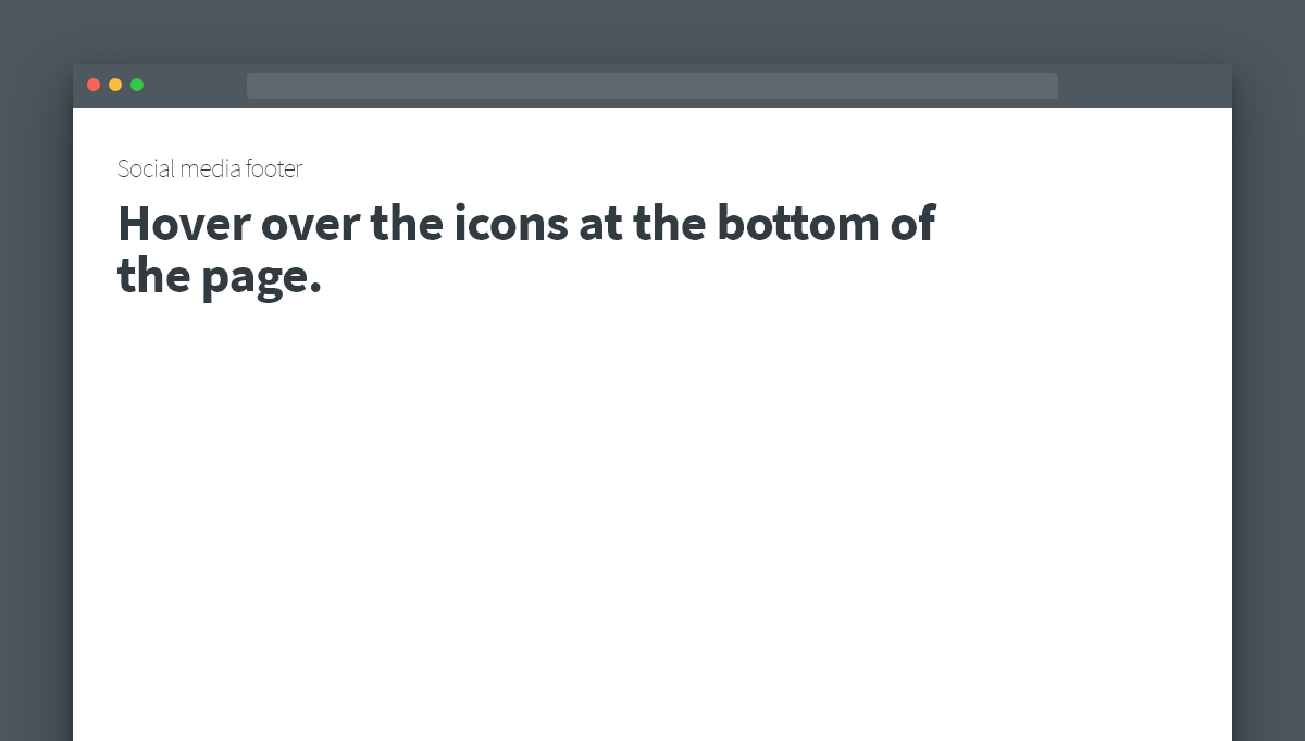 CSS Headers and Footers - Social media footer