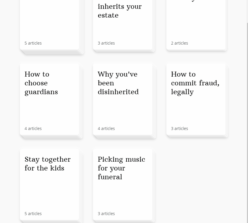 CSS Cards - Article Deck