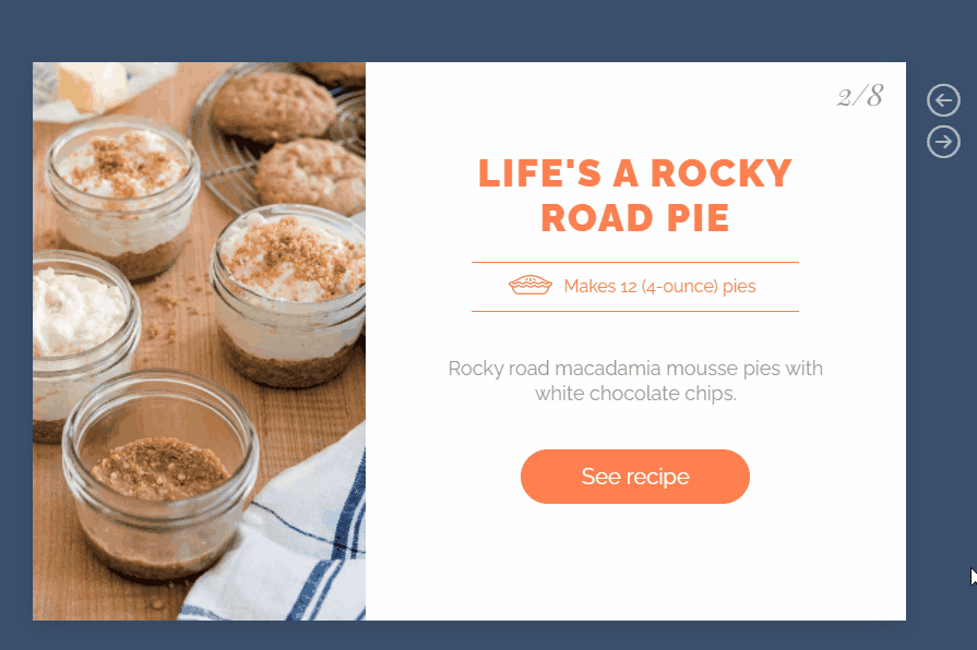 jQuery Sliders - Slider Animations: Pies from the Waitress Musical