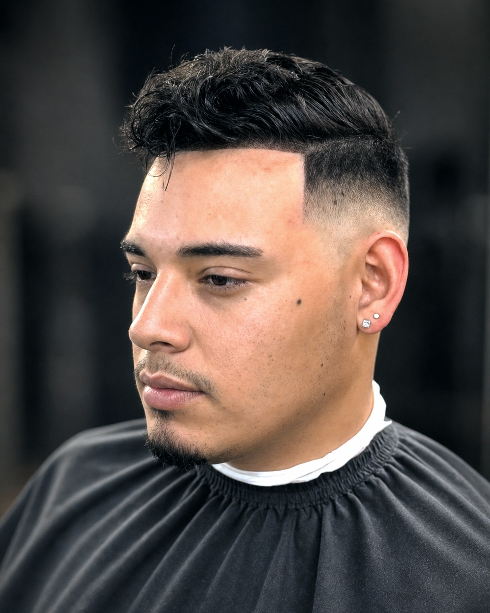 Mid fade with a textured crop on top