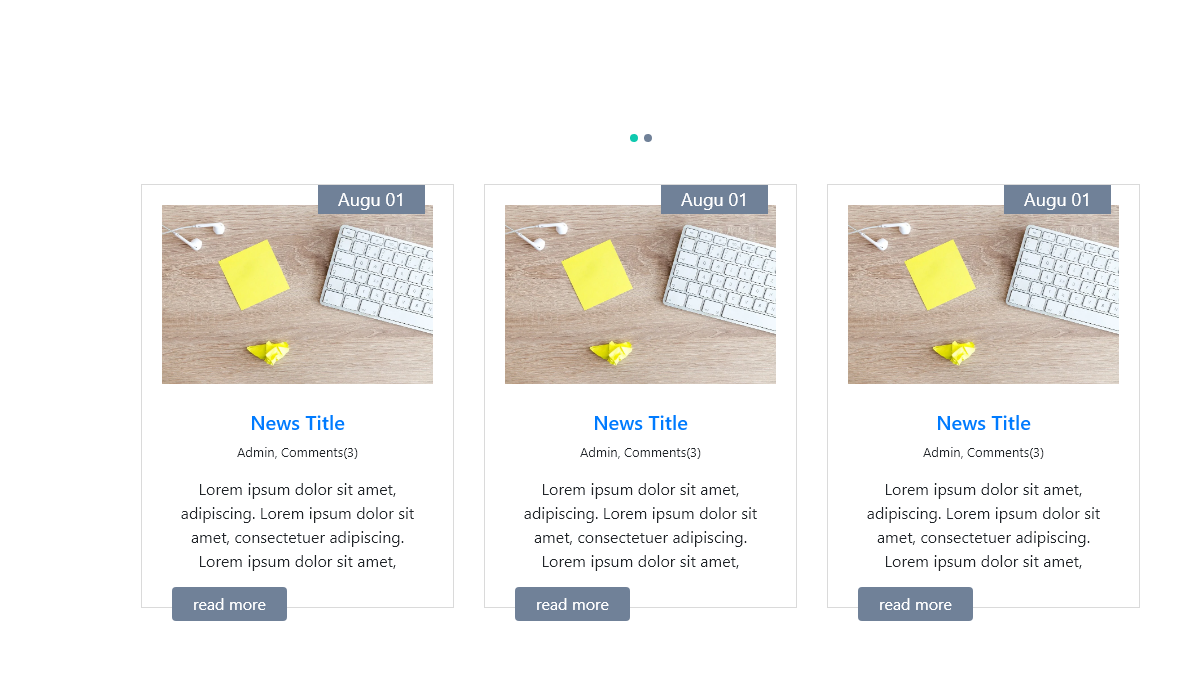Bootstrap Carousels - Bootstrap 4 Blog Carousel