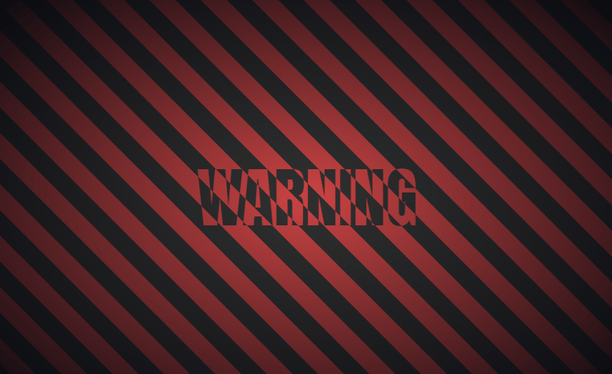CSS Animated Backgrounds - Only CSS: Warning