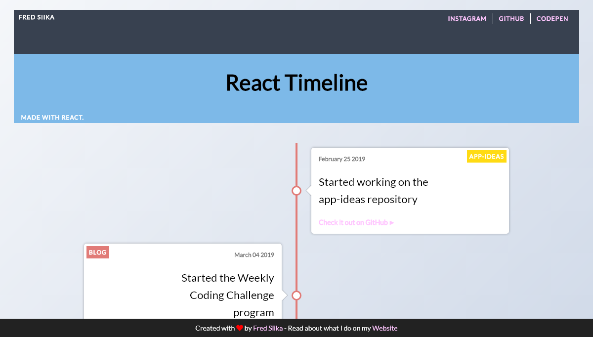 React.js Timelines - React Timeline