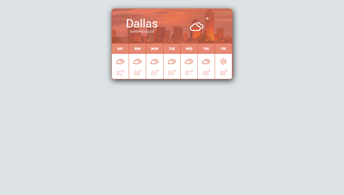 CSS Weather Widgets - Weather Widget