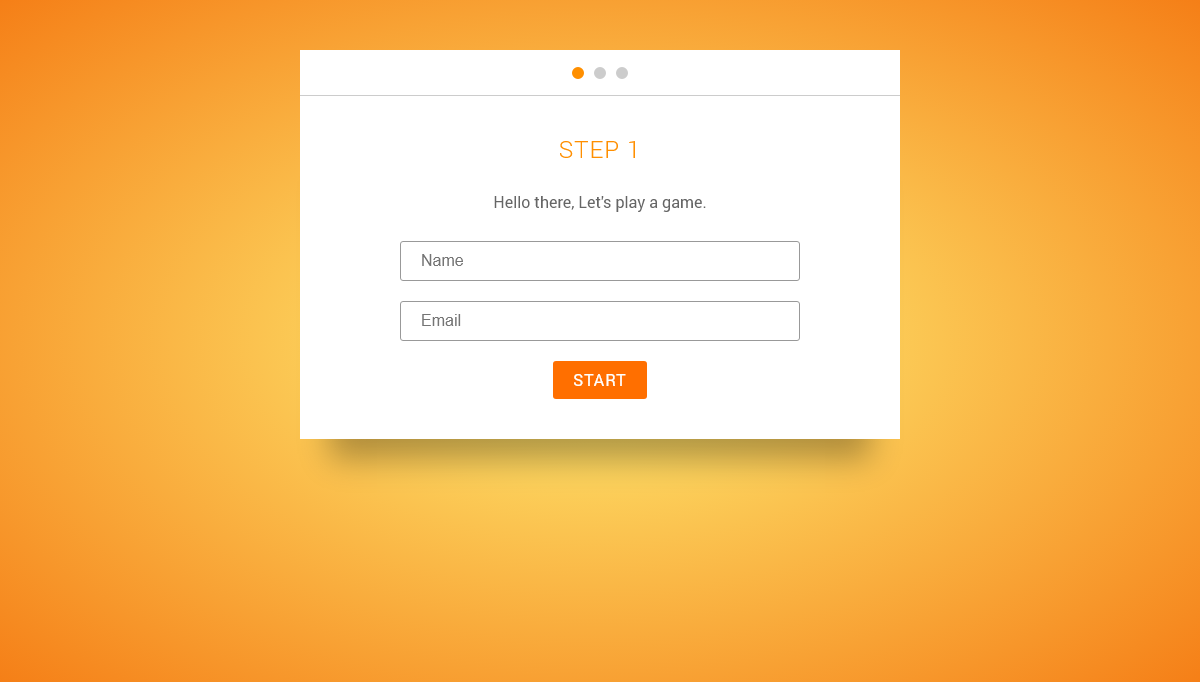 CSS Forms - Step By Step Form (Sequence)