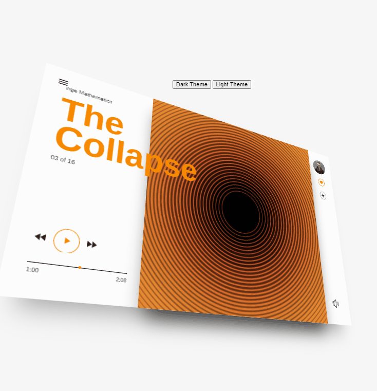 JavaScript Music Players - Card Music Player
