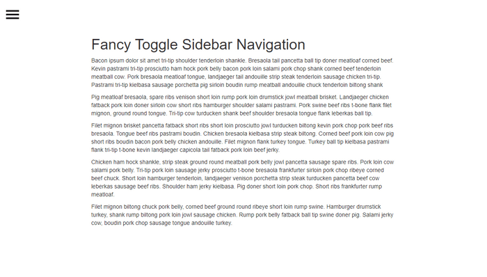 Bootstrap Sidebars - Fancy Sidebar Navigation