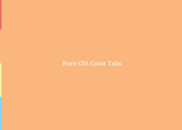 CSS Tabs - Pure CSS Color Tabs