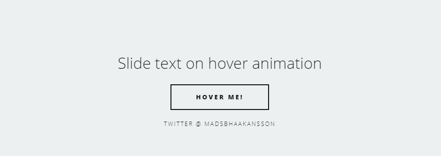 CSS Button Hover Effects - Slide text on hover animation